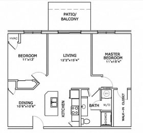Floor Plan  a floor plan of a small house with bedrooms and a bathroom