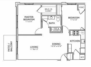 Floor Plan  a floor plan of a small house with a bedroom and a living room