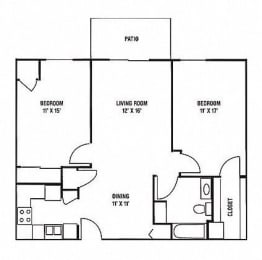 Floor Plan  the floor plan of the second floor of the house with bedrooms and baths