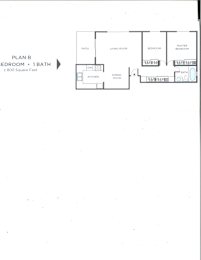  Floor Plan 2 Bed 1 Bath U B