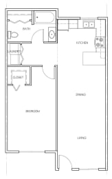 a floor plan of a bedroom apartment