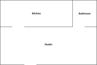 a diagram of a kitchen with the names of the kitchen sink and bathroom