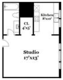 a floor plan of a small apartment