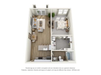 Comet Greensboro A1C floor plan