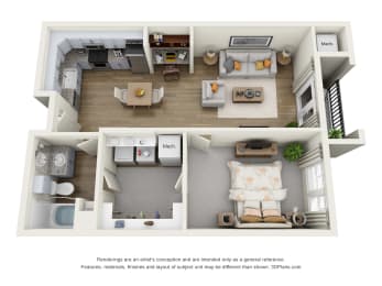 Comet Greensboro A1D floor plan