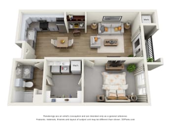Comet Greensboro A1E floor plan