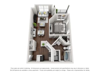 bedroom floor plan | village on the lakes apartments