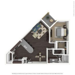 A1C 1 BD 1 Bath 827 sqft