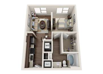 a 1 bedroom floor plan  1190 sq ft