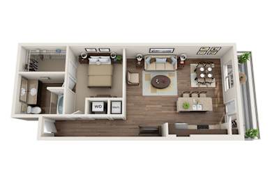 a 3132 sq ft studio floor plan with a bedroom and a bathroom