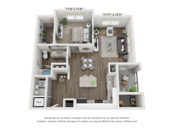 Parkstone at Indian Land A1B 1 Bedroom 1 Bathroom