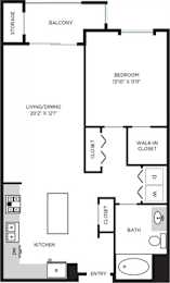 Reserve 1A Floor Plan at Casa Mira View Apartments, San Diego