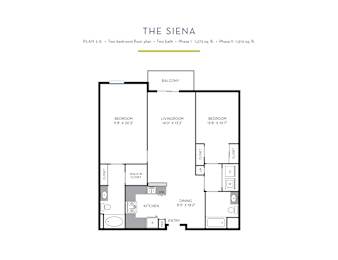 Siena Floor Plan at Casa Mira View Apartments, California