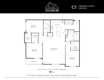 C1 Floor Plan Unit at Elysium, Phoenix, AZ