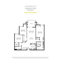 Castello Floor Plan at La Jolla Crossroads Apartments, California
