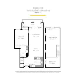 Medici with Mezzanine Floor Plan at La Jolla Crossroads Apartments, California