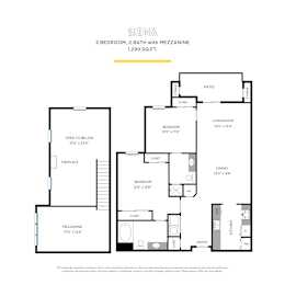 Siena with Mezzanine Floor Plan at La Jolla Crossroads Apartments, California