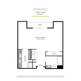 Panzano Floor Plan at La Jolla Crossroads Apartments, San Diego, CA