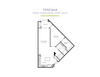 Toscana Floor Plan at Casa Mira View Apartments, San Diego
