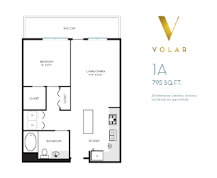 1A Floor Plan at Volar Apartments, Irvine, CA