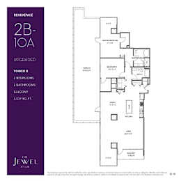 2B-10A_Upgraded Floor Plan at LUX by Garden*, San Diego, CA