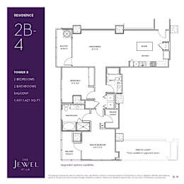 2B-4 Floor Plan at LUX by Garden*, San Diego