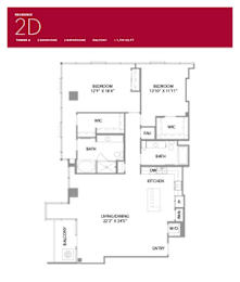 2D Floor Plan at LUX by Garden*, San Diego