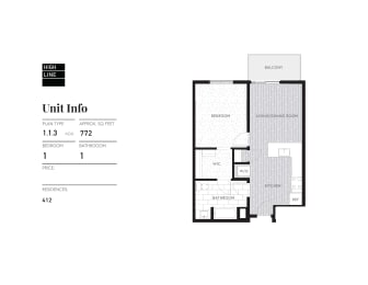 the floor plan of unit into residences