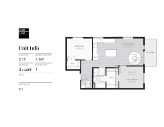 the floor plan of unit into residences