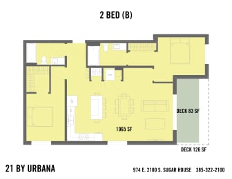  Floor Plan 2 BED (21-2B)