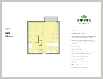 a floor plan of a house with a yellow at Sugar House Apartments By Urbana, Salt Lake City, UT, 84105