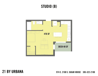  Floor Plan STUDIO (21-0B)