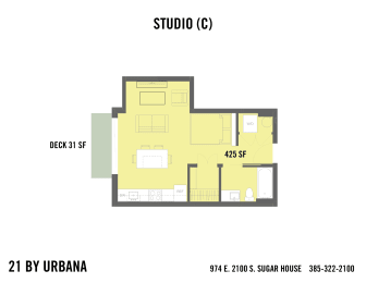  Floor Plan STUDIO (21-0C)