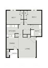  Floor Plan 2 Bedroom