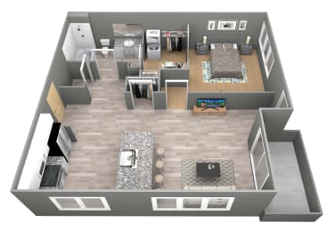 Holdredge V - 3D Floor Plan - The Flats