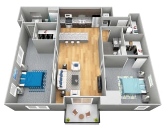 The Douglas 3D Floor Plan - The Corvina
