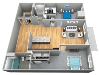 The Omaha 3D Floor Plan - The Corvina