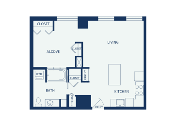 Eitel Apartments A6 Studio floor plan