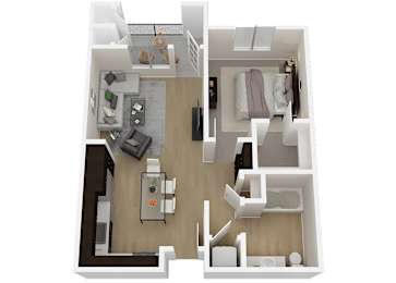 A2 -1 Bed - 1 Bath - 751 sq ft - Talavera Apartments - 3D