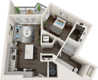 Axio at Carillon - A4 - 1 Bedroom 1 Bath