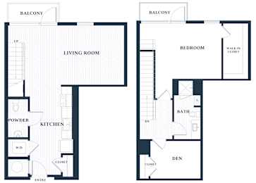 A501 - 1 Bed - 1 Bath - 1 Den - Brentford at the Mile - 2D Floor Plan