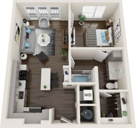 Axio at Carillon - A6 - 1 Bedroom 1 Bath
