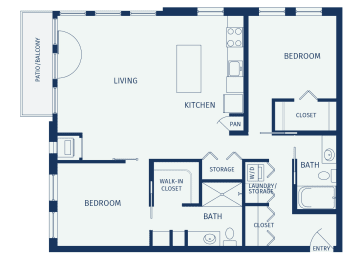 Eitel Apartments B6 2 bedroom floor plan