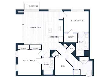 A black and white image of a house floor plan.