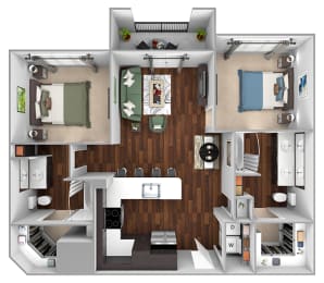 B1 - 1bed1bath - 970 sf - Debbie Lane Flats