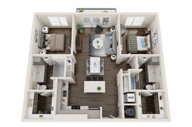 Axio at Carillon - B2- 2 Bedroom 2 Bath