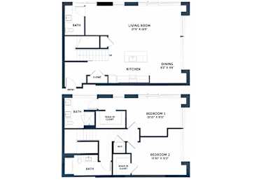 B27L - 2Bed 2Bath - Brentford at the Mile - 2D floor plan