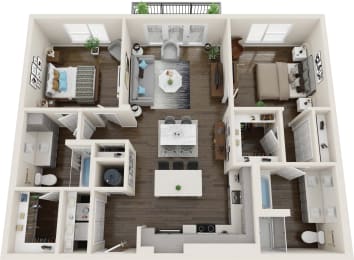 Axio at Carillon - B5 - 2 Bedroom 2 Bath