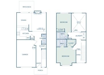 B5 - 2Bed 2Bath - 1194 Sq Ft - 2D