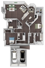 Hamptons on Heron Bay - C2 (Anguilla) - 3bed 3bath - 3D